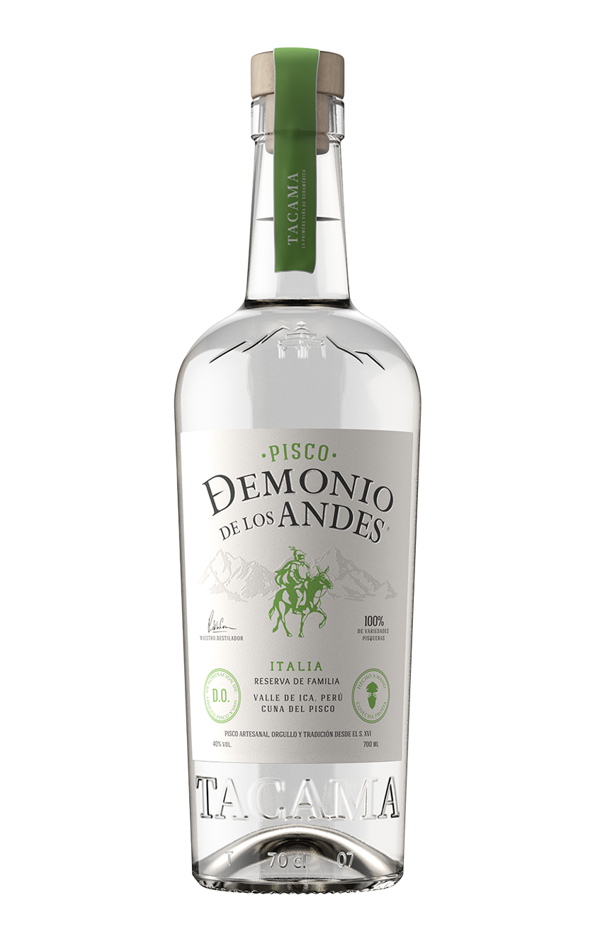 Pisco Demonio de los Andes Reserva de Familia Italia