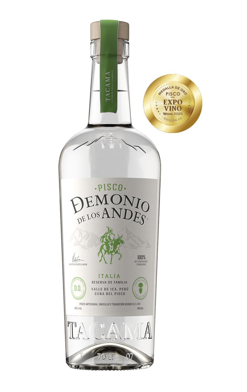 Pisco Demonio de los Andes Reserva de Familia Italia