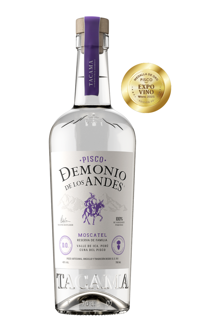 Pisco Demonio de los Andes Reserva de Familia Moscatel