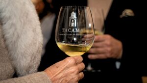 Mano sosteniendo correctamente una copa de vino por el tallo