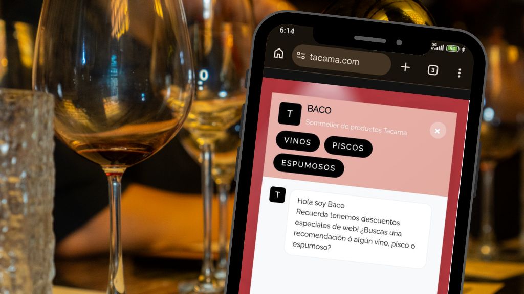 ¿Puede la IA recomendar el vino perfecto? Lo probamos con Baco, el sommelier virtual de Tacama