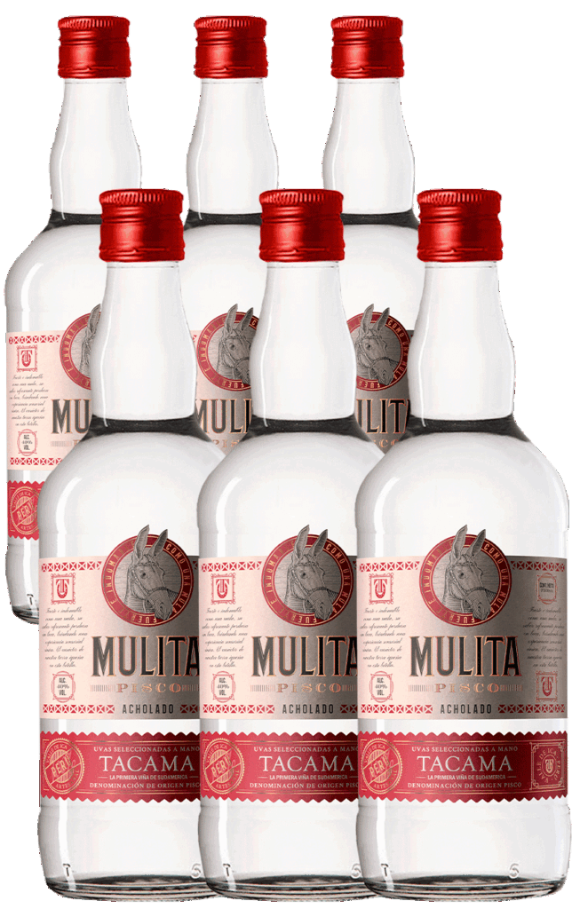 Pisco Mulita Acholado x 6 botellas